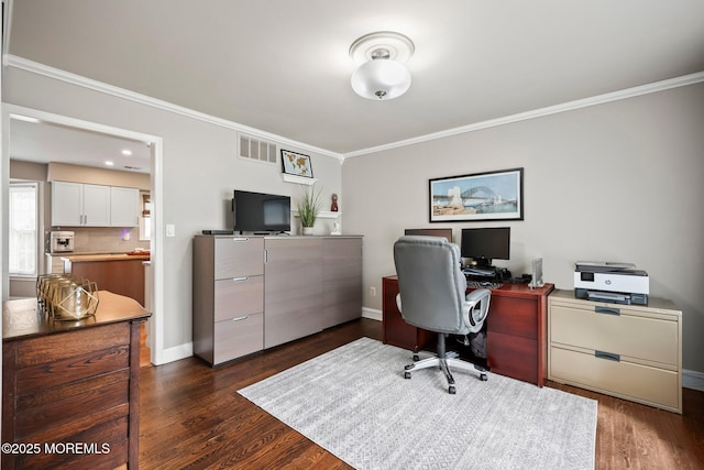 2 Independence Dr, Aberdeen, NJ 07747 - office space featuring crown molding and dark wood-type flooring