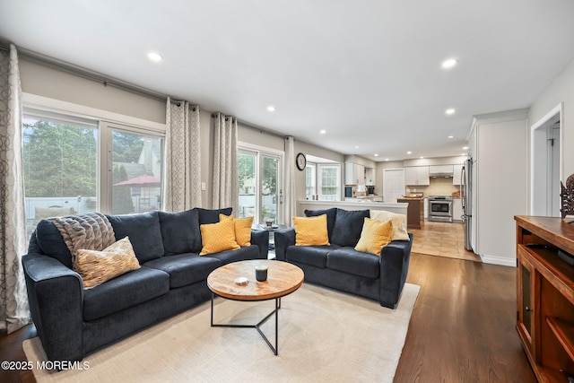 2 Independence Dr, Aberdeen, NJ 07747 - living room featuring recessed lighting and wood finished floors
