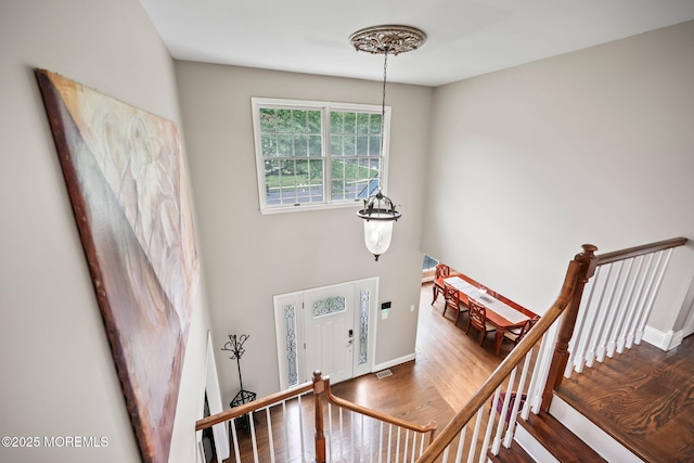 2 Independence Dr, Aberdeen, NJ 07747 - entryway with wood finished floors and baseboards