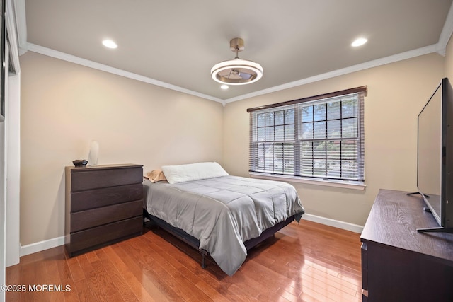 2 Independence Dr, Aberdeen, NJ 07747 - bedroom with wood finished floors, crown molding, and recessed lighting