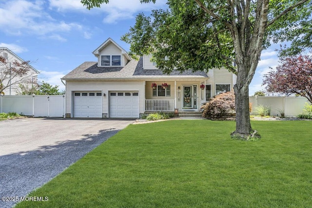 85 Mapletree Rd, Toms River, NJ 08753 - view of front of property with a porch, driveway, roof with shingles, and an attached garage