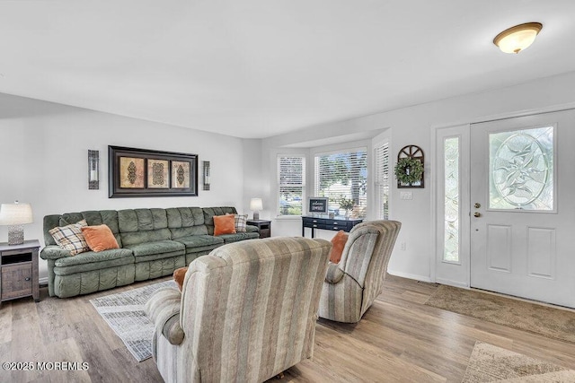 85 Mapletree Rd, Toms River, NJ 08753 - living room featuring light wood finished floors and baseboards