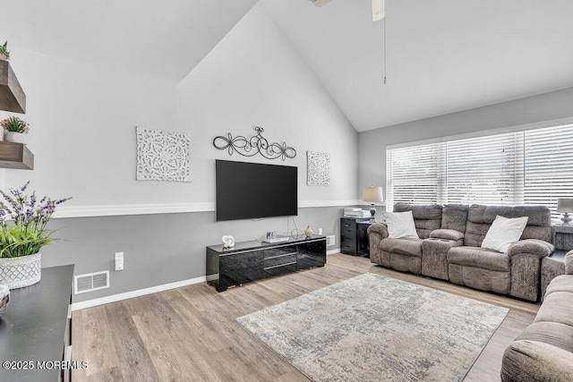 85 Mapletree Rd, Toms River, NJ 08753 - living room with high vaulted ceiling and wood finished floors