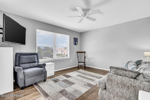 85 Mapletree Rd, Toms River, NJ 08753 - living area featuring wood finished floors and a ceiling fan