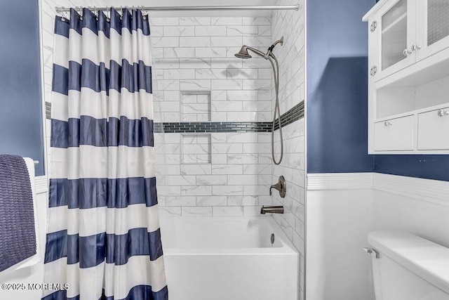 85 Mapletree Rd, Toms River, NJ 08753 - bathroom with shower / bathtub combination with curtain and toilet