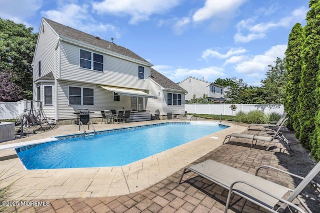 85 Mapletree Rd, Toms River, NJ 08753 - view of swimming pool with a patio area, a fenced backyard, and grilling area