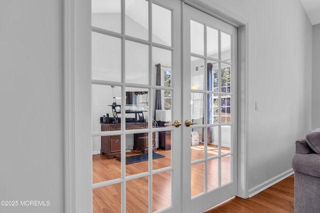 252 Enclave Blvd, Lakewood, NJ 08701 - doorway to outside with french doors and wood finished floors