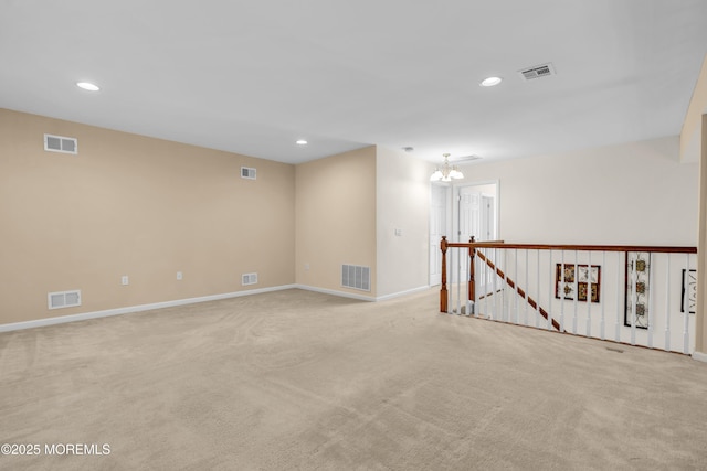 252 Enclave Blvd, Lakewood, NJ 08701 - unfurnished room featuring a chandelier, recessed lighting, and carpet floors