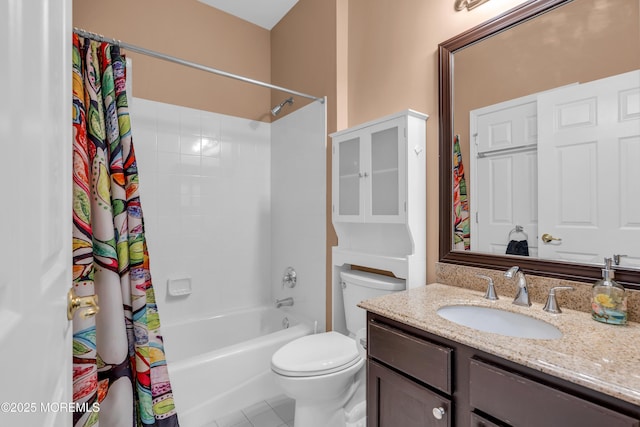 252 Enclave Blvd, Lakewood, NJ 08701 - full bathroom featuring shower / bath combo, vanity, and tile patterned flooring