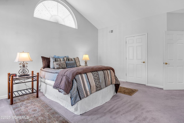 252 Enclave Blvd, Lakewood, NJ 08701 - bedroom with carpet floors and high vaulted ceiling