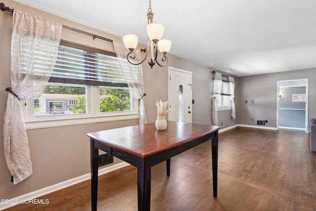 6 Redwood Rd, Howell, NJ 07731 - dining space featuring a chandelier and wood finished floors
