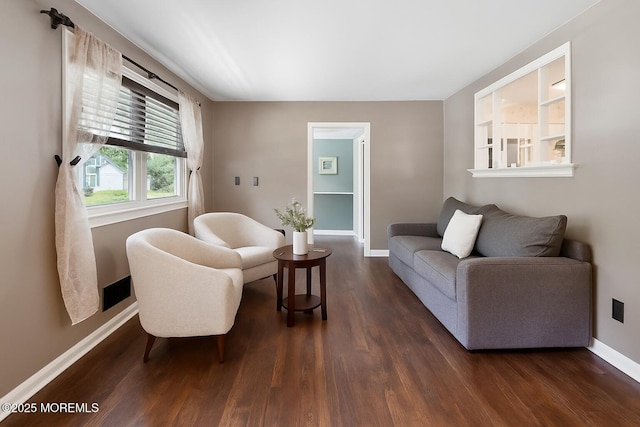 6 Redwood Rd, Howell, NJ 07731 - living room featuring dark wood-style floors and baseboards