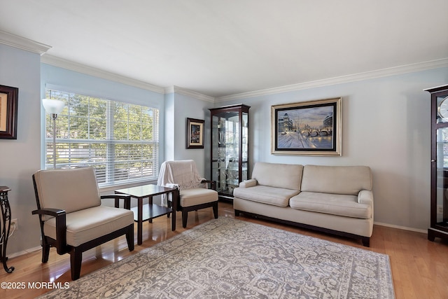 86 Lorelei Dr, Howell, NJ 07731 - living area featuring ornamental molding and wood finished floors