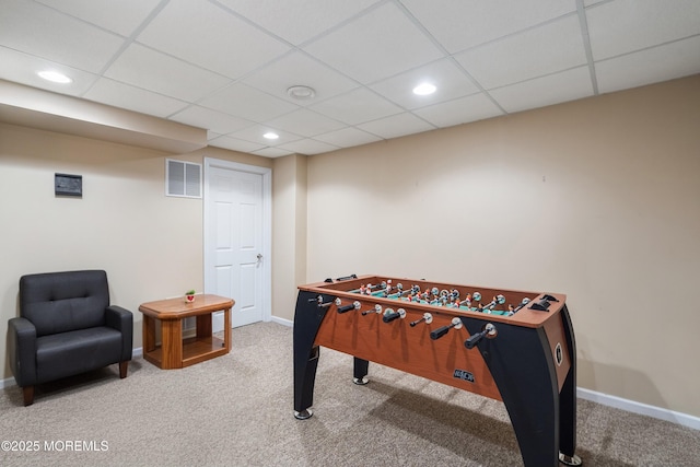 86 Lorelei Dr, Howell, NJ 07731 - game room with carpet flooring, recessed lighting, and a paneled ceiling