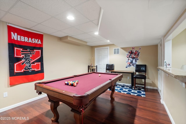86 Lorelei Dr, Howell, NJ 07731 - recreation room featuring wood finished floors, recessed lighting, and pool table
