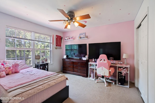 86 Lorelei Dr, Howell, NJ 07731 - carpeted bedroom featuring a closet and a ceiling fan