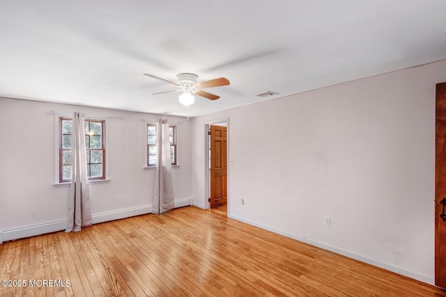 215 Parkertown Dr, Little Egg Harbor, NJ 08087 - empty room with ceiling fan and light wood finished floors