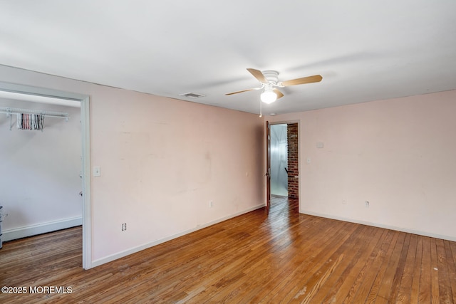 215 Parkertown Dr, Little Egg Harbor, NJ 08087 - spare room featuring a ceiling fan and hardwood / wood-style flooring