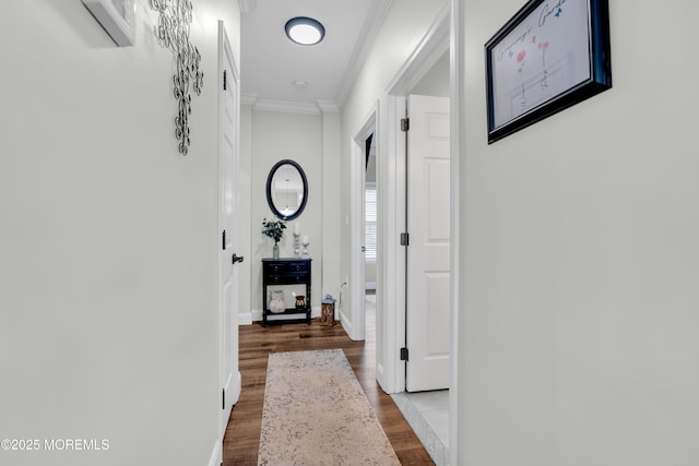 16 Vecchio Rd, Manchester, NJ 08759 - corridor featuring ornamental molding and wood finished floors