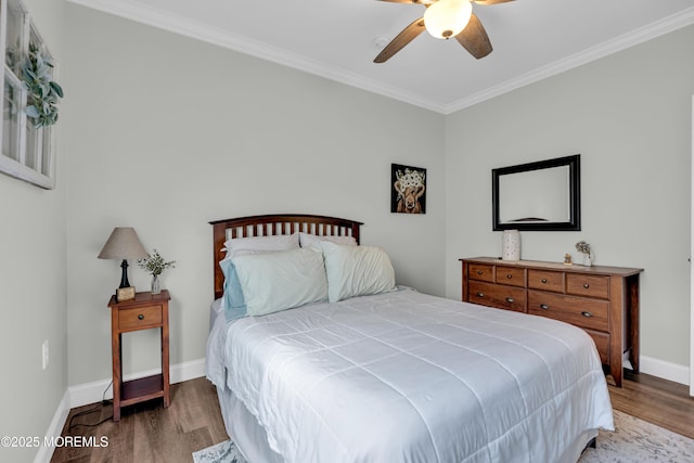 16 Vecchio Rd, Manchester, NJ 08759 - bedroom with wood finished floors, crown molding, and a ceiling fan