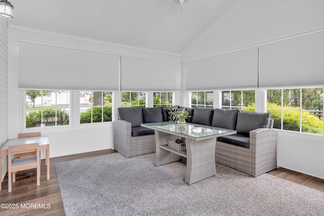 16 Vecchio Rd, Manchester, NJ 08759 - sunroom / solarium with healthy amount of natural light, wood finished floors, and high vaulted ceiling