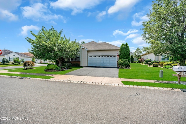 16 Vecchio Rd, Manchester, NJ 08759 - view of property hidden behind natural elements with concrete driveway, a garage, and a front yard