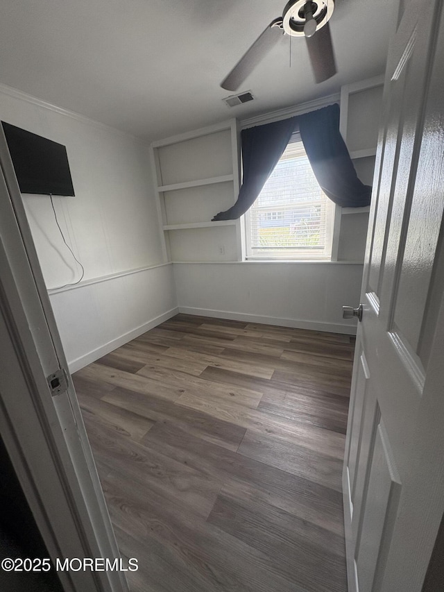 153 Schooner Ave, Barnegat, NJ 08005 - unfurnished room featuring a ceiling fan and dark wood finished floors
