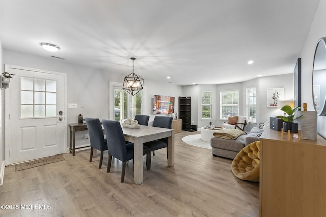 165 Tulip Ln, Freehold, NJ 07728 - dining space with plenty of natural light, light wood-type flooring, and recessed lighting