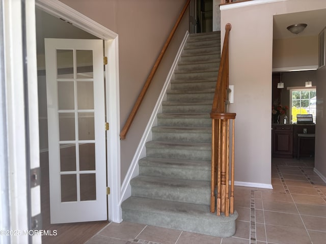 30 Gristmill Rd, Howell, NJ 07731 - stairs with tile patterned flooring