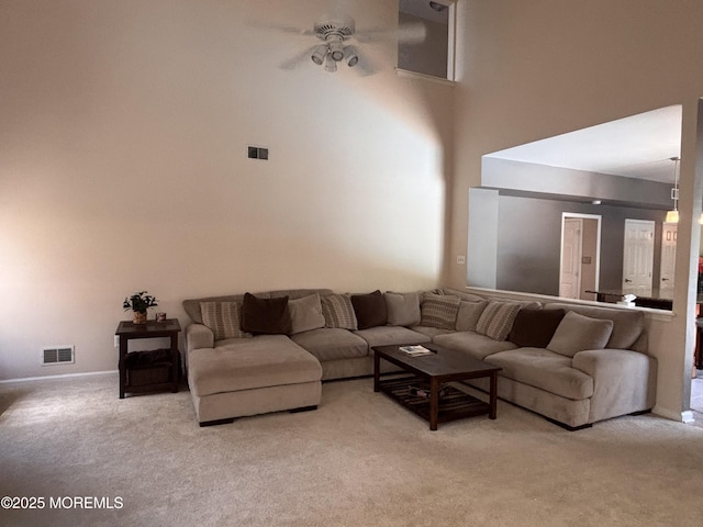 30 Gristmill Rd, Howell, NJ 07731 - living room with light colored carpet and a high ceiling