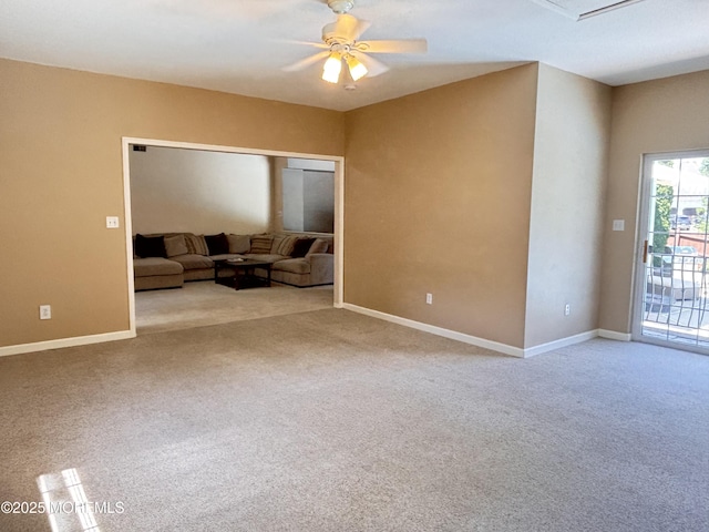 30 Gristmill Rd, Howell, NJ 07731 - carpeted living room featuring ceiling fan and baseboards