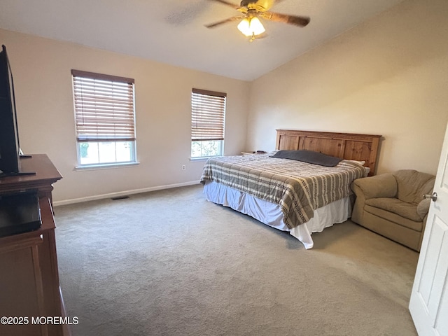 30 Gristmill Rd, Howell, NJ 07731 - carpeted bedroom with vaulted ceiling and ceiling fan