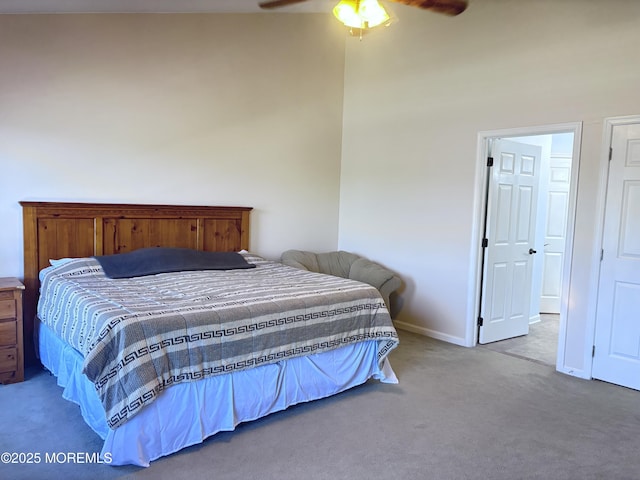 30 Gristmill Rd, Howell, NJ 07731 - bedroom featuring carpet floors, ceiling fan, and a towering ceiling