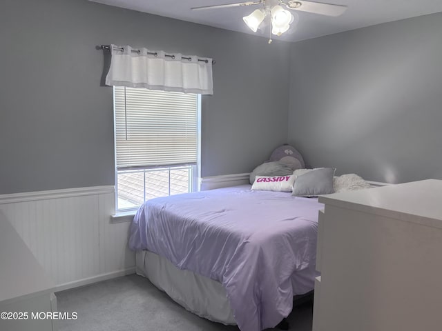 30 Gristmill Rd, Howell, NJ 07731 - bedroom featuring wainscoting and a ceiling fan