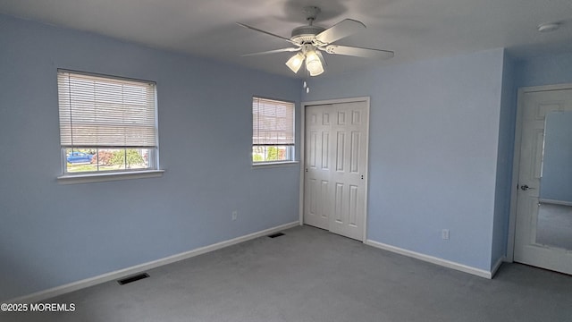 30 Gristmill Rd, Howell, NJ 07731 - unfurnished bedroom with carpet floors, a closet, and ceiling fan