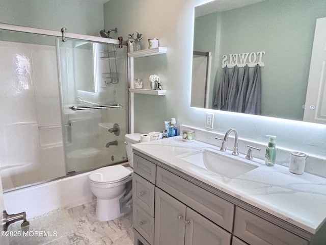 30 Gristmill Rd, Howell, NJ 07731 - bathroom featuring vanity and shower / bath combination with glass door