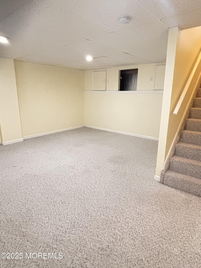 30 Gristmill Rd, Howell, NJ 07731 - finished below grade area featuring stairs and baseboards