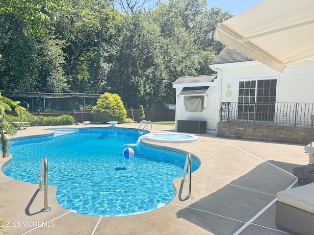 30 Gristmill Rd, Howell, NJ 07731 - view of pool with an in-ground hot tub and a patio area
