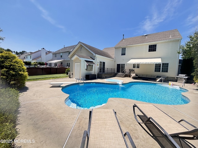 30 Gristmill Rd, Howell, NJ 07731 - view of swimming pool with a patio and a diving board
