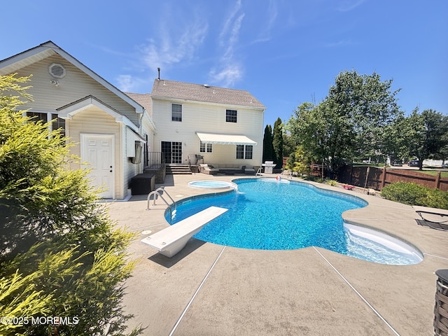 30 Gristmill Rd, Howell, NJ 07731 - view of pool featuring a patio area and a diving board