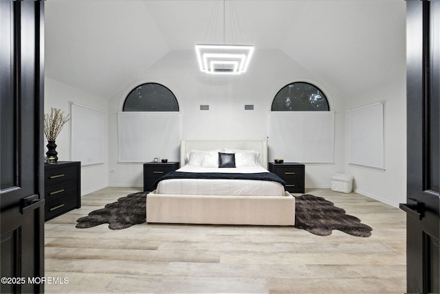 8 Shadowbrook Dr, Colts Neck, NJ 07722 - bedroom featuring wood finished floors and high vaulted ceiling