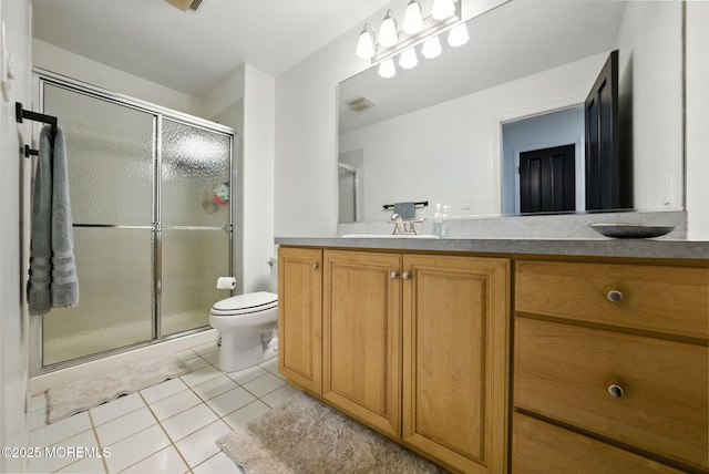8 Shadowbrook Dr, Colts Neck, NJ 07722 - bathroom featuring tile patterned flooring, a shower stall, and vanity