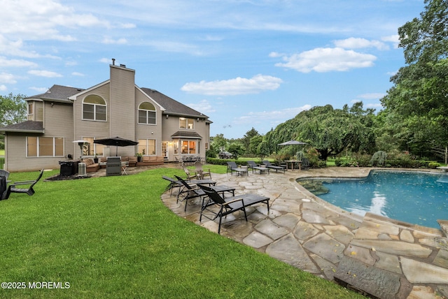 8 Shadowbrook Dr, Colts Neck, NJ 07722 - outdoor pool featuring a patio and a yard