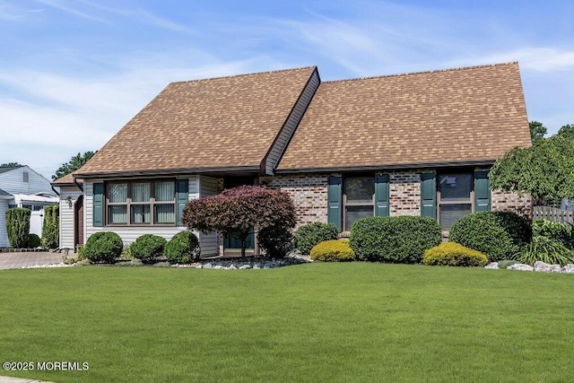 18 Laurel Crest Dr, Howell, NJ 07731 - view of front of house featuring a shingled roof and a front lawn