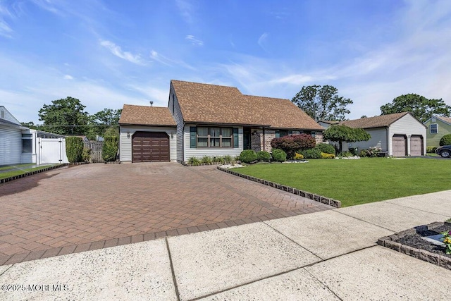 18 Laurel Crest Dr, Howell, NJ 07731 - view of front of house with decorative driveway and a garage