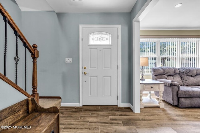 18 Laurel Crest Dr, Howell, NJ 07731 - foyer featuring wood finished floors, stairs, and recessed lighting