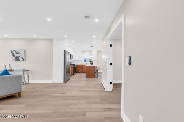 6 Fairfield Rd, Toms River, NJ 08757 - hall with recessed lighting and light wood-style floors