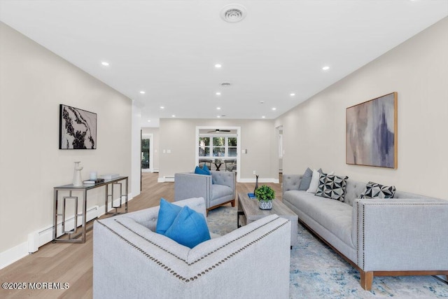 6 Fairfield Rd, Toms River, NJ 08757 - living room featuring light wood-type flooring and recessed lighting