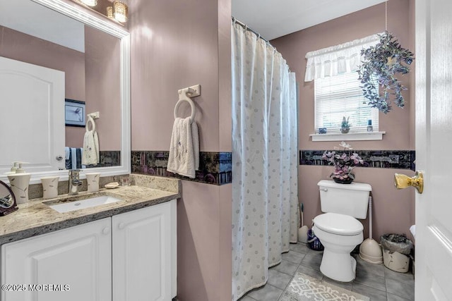32 Tilton Rd, Brick, NJ 08723 - bathroom featuring vanity, tile patterned floors, and curtained shower
