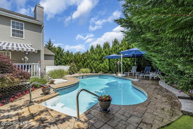 32 Tilton Rd, Brick, NJ 08723 - outdoor pool featuring a patio